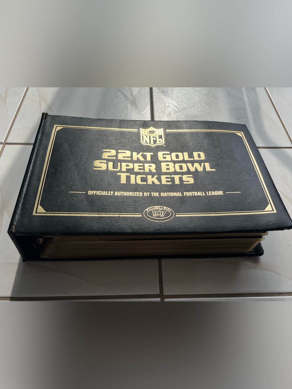 NFL 22kt GOLD Super Bowl Tickets Set 1-35 Willabee Ward Albums RARE